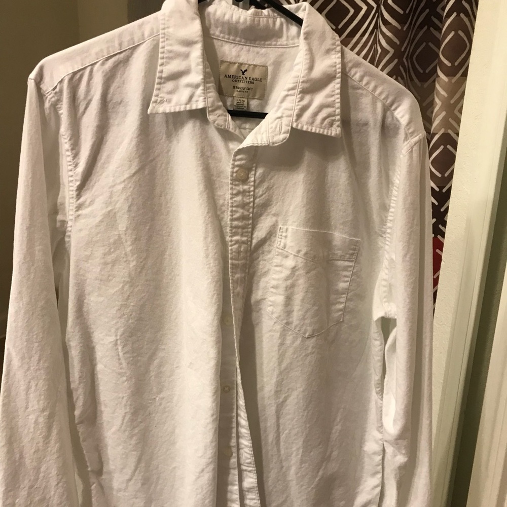 Mens white collared shirt